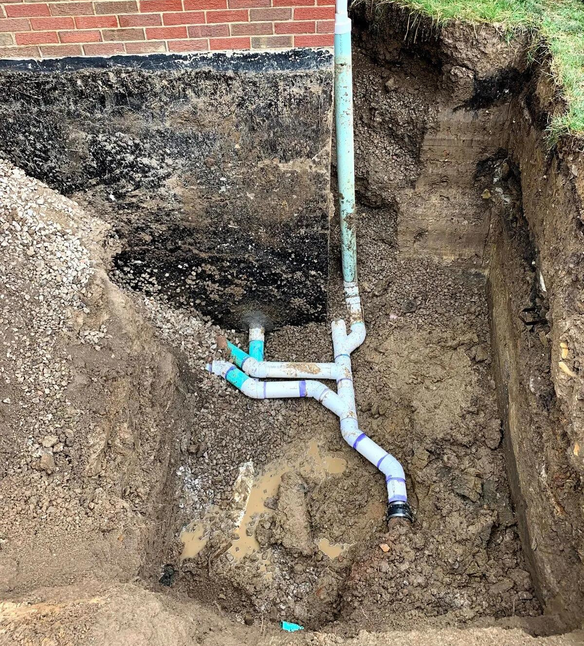 Sewer line camera inspection before repair